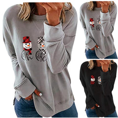 Christmas Digital Print Loose Women's T-shirt