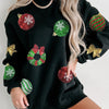 Women's Christmas Long-Sleeve Sweater Dress