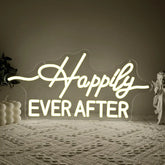 Happily Ever After Neon Sign USB Powered LED Light for Bachelorette Bridal Engagement Party Bedroom Decorations Art Wall Lights