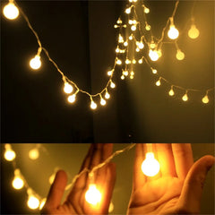 5M 10M 20M 30M 50M Cherry Balls LED Fairy String Lights 220V 110V Operated Wedding Christmas Outdoor Room Garland Decoration