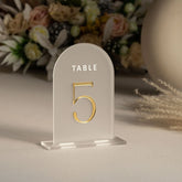 Acrylic Wedding Table Number Plate Acrylic White Table Card Acrylic Number Display Plate 3D Three-dimensional Number