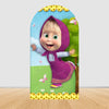Girl & Bear Birthday Party Arch Backdrop