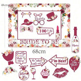 Bachelorette Party Rose Gold Photo Booth Props Set - 'Team Bride' Handheld Frame- Perfect for Bridal Showers & Wedding