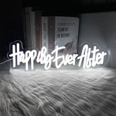 Happily Ever After Neon Light Sign,Led Letters Mark Night Lights For Bachelor Parties, Engagements, Home Wall Party Decor.