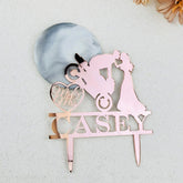 Personalized Cake Topper For Wedding Party Cake Decoration Topper Custom Couple Name Wedding Bride Drags Groom From Motorcycle