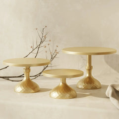 Three Piece Wedding Metal Cake Stand, High And Low Cake Display Stand, Wedding Dessert Table, Cake Tray Props, Cake Stand Set,