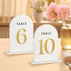 Acrylic Wedding Table Number Plate Acrylic White Table Card Acrylic Number Display Plate 3D Three-dimensional Number