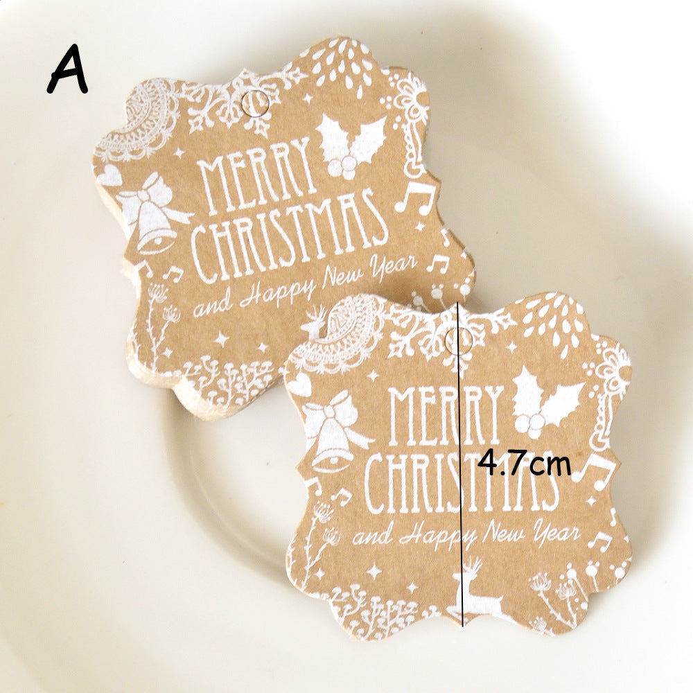 Kraft Paper Christmas Gift Tags Set of 50