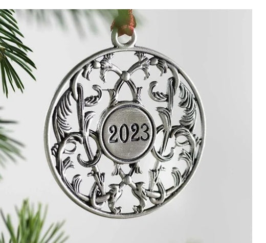 Tin Christmas Tree Pendant Ornament