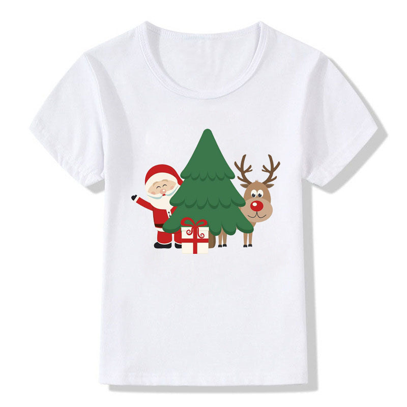 Kids' Cute Christmas Cartoon T-Shirt