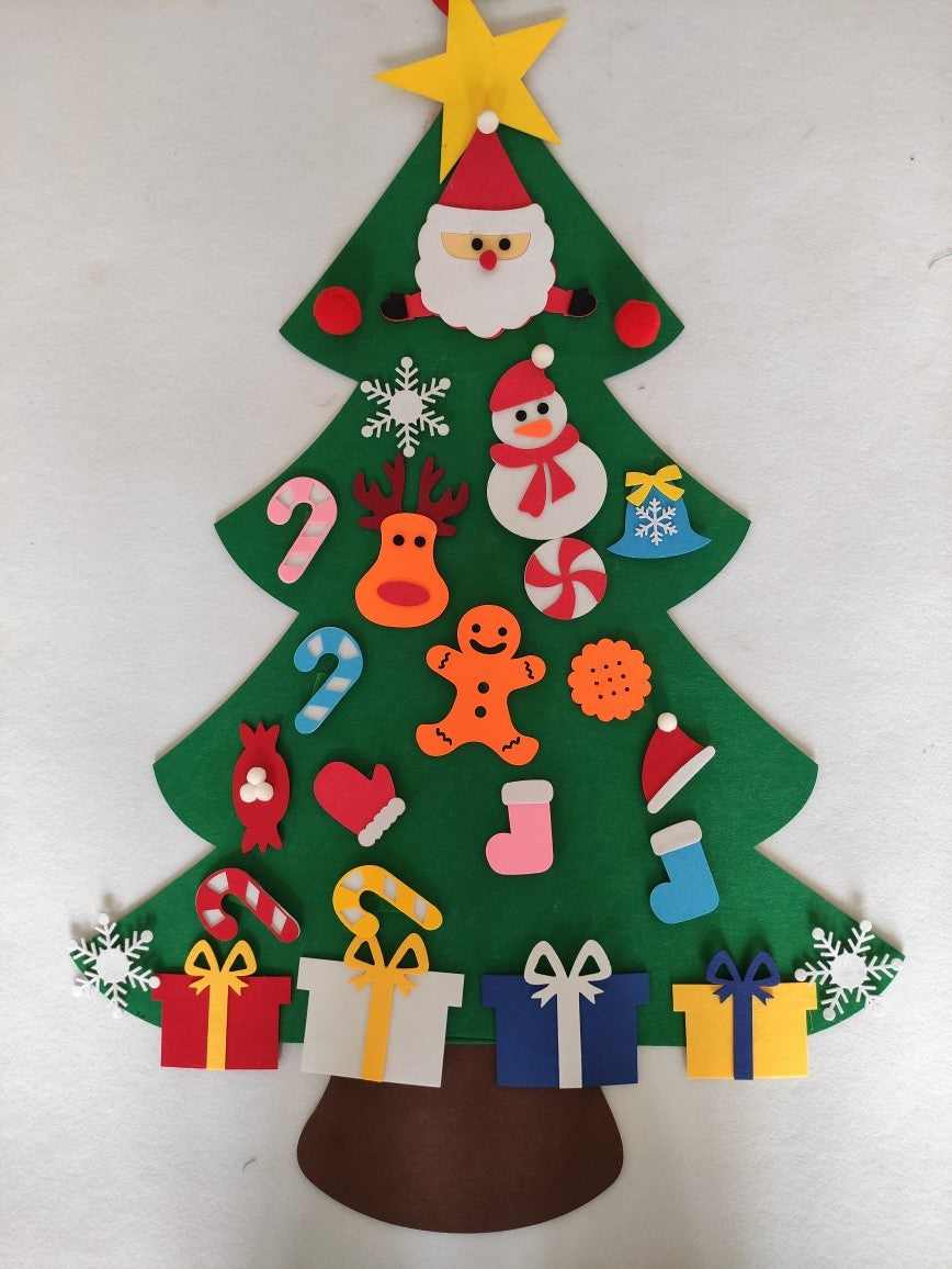 Kids' DIY Christmas Tree Wall Decoration