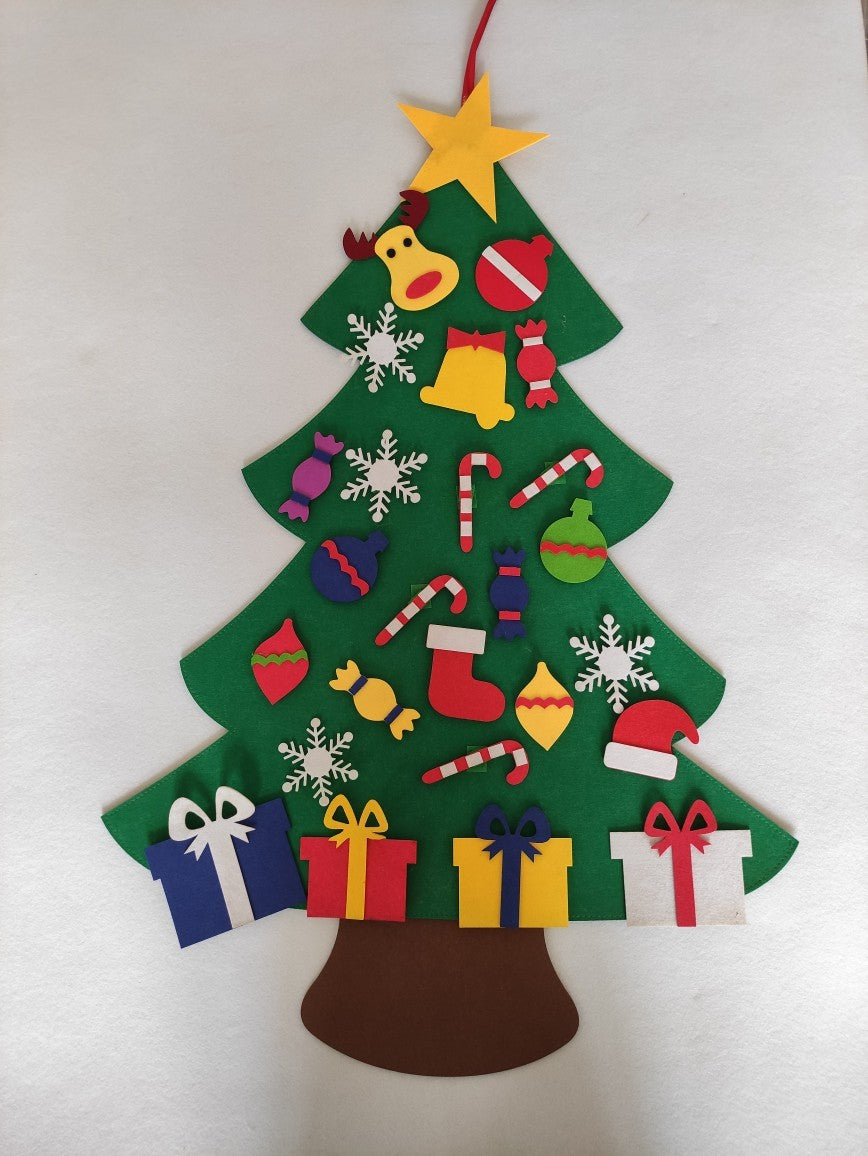 Kids' DIY Christmas Tree Wall Decoration
