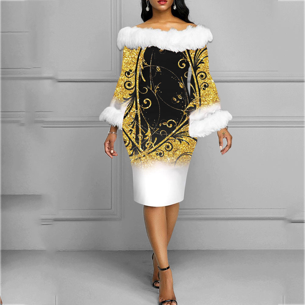 Christmas Fashion Long Sleeve Dress For Women My Store Christmas Fashion Long Sleeve Dress For Women My Store