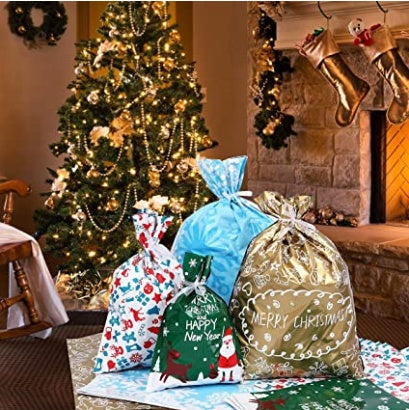 Christmas Foil Gift Bags Set of 30