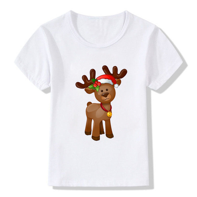 Kids' Cute Christmas Cartoon T-Shirt