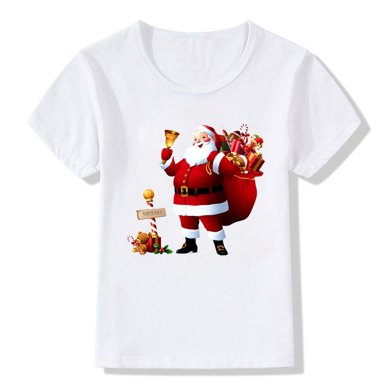 Kids' Cute Christmas Cartoon T-Shirt