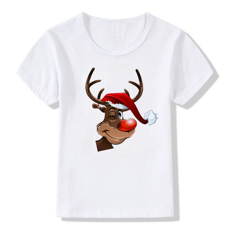 Kids' Cute Christmas Cartoon T-Shirt