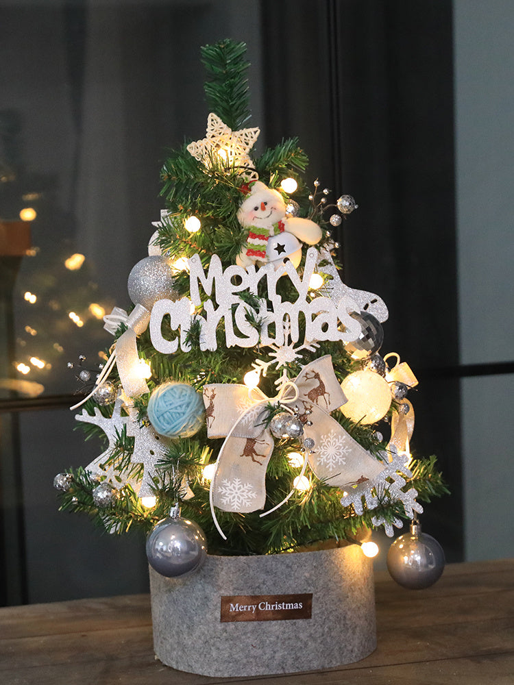 60cm Pre-Decorated Mini Christmas Tree with Lights