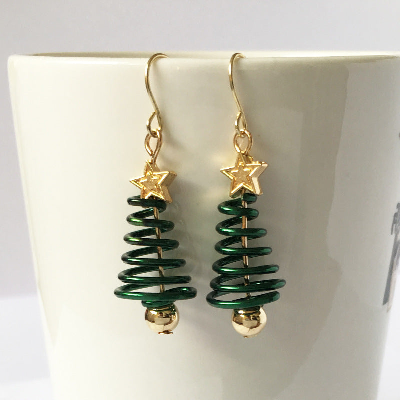 Christmas Tree Star Earrings