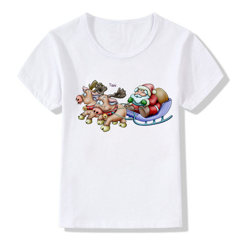 Kids' Cute Christmas Cartoon T-Shirt