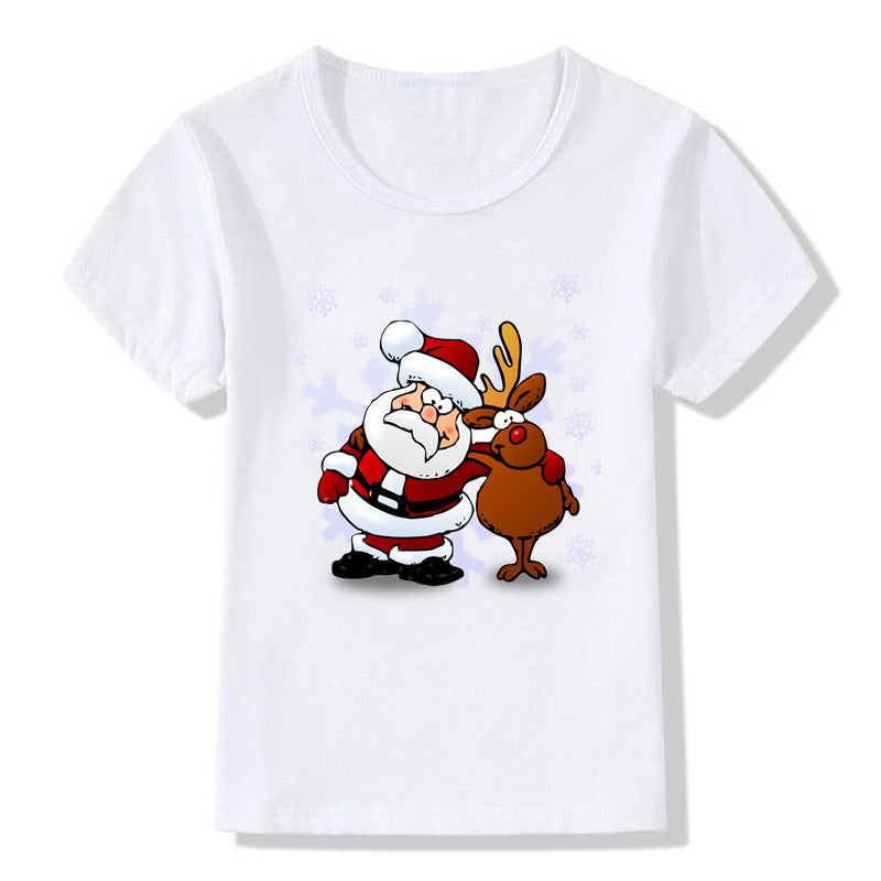 Kids' Cute Christmas Cartoon T-Shirt