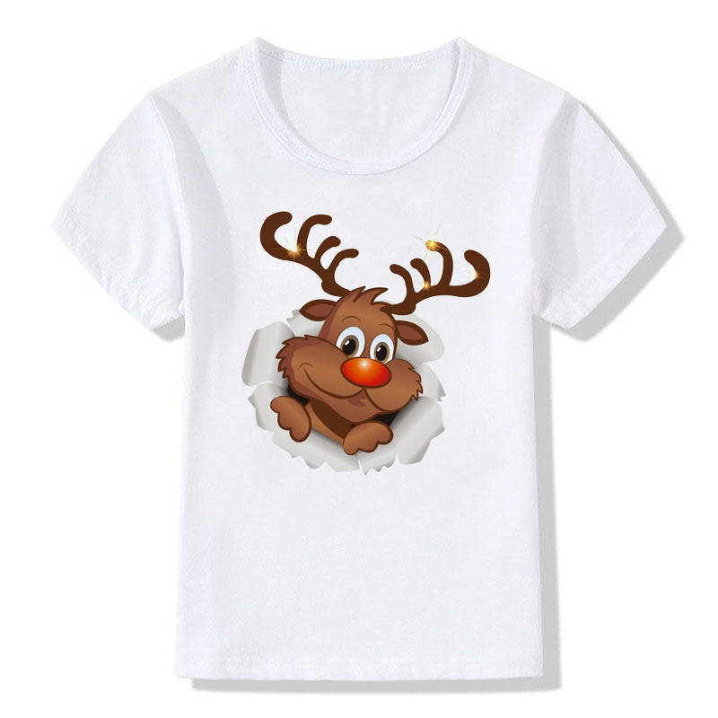 Kids' Cute Christmas Cartoon T-Shirt