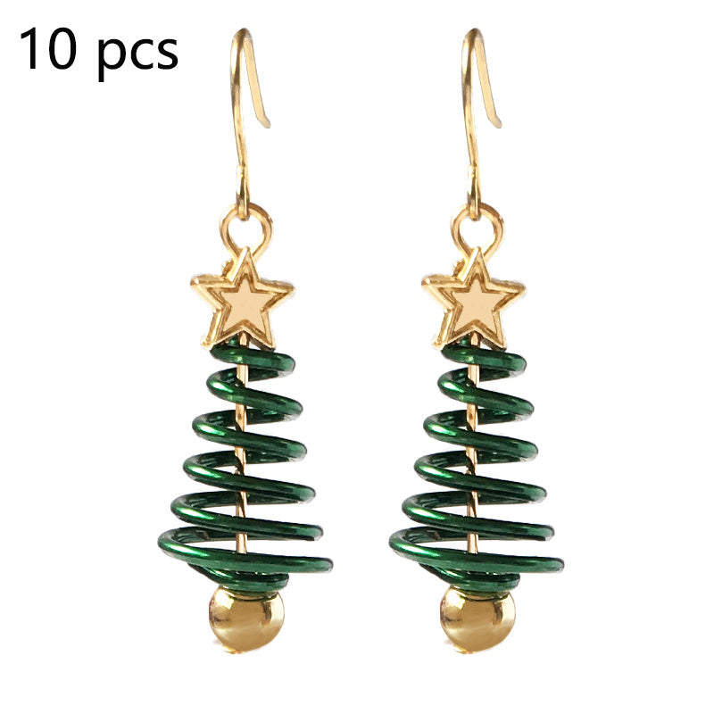 Christmas Tree Star Earrings