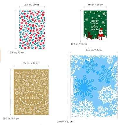 Christmas Foil Gift Bags Set of 30