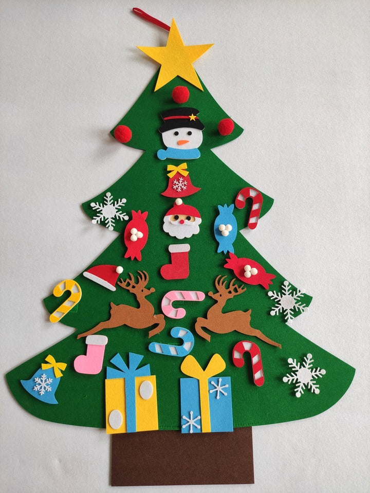 Kids' DIY Christmas Tree Wall Decoration