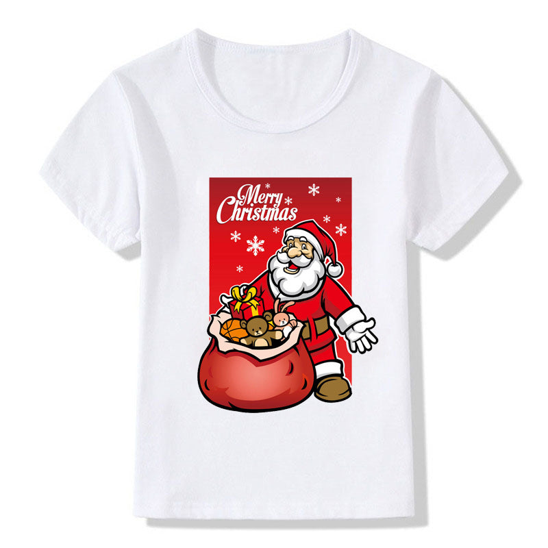 Kids' Cute Christmas Cartoon T-Shirt