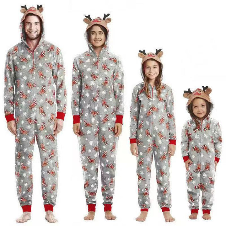 Family Christmas Hooded Romper