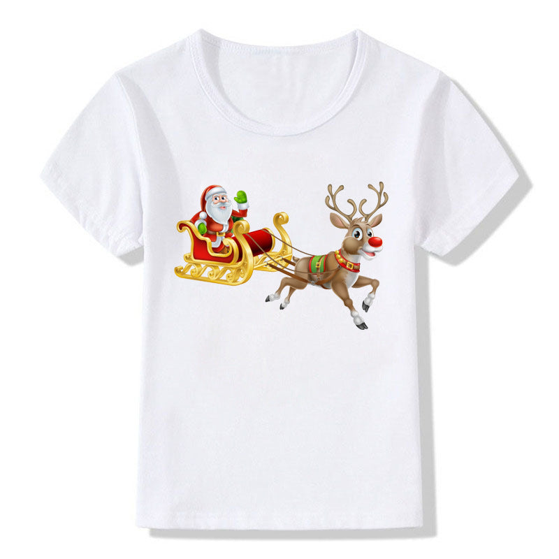Kids' Cute Christmas Cartoon T-Shirt