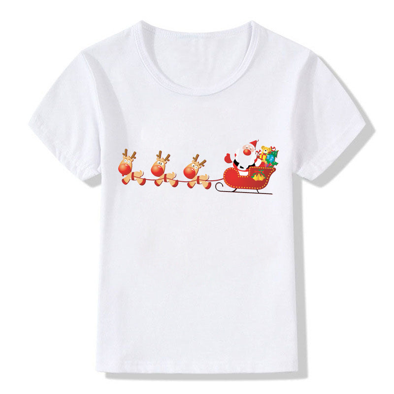 Kids' Cute Christmas Cartoon T-Shirt