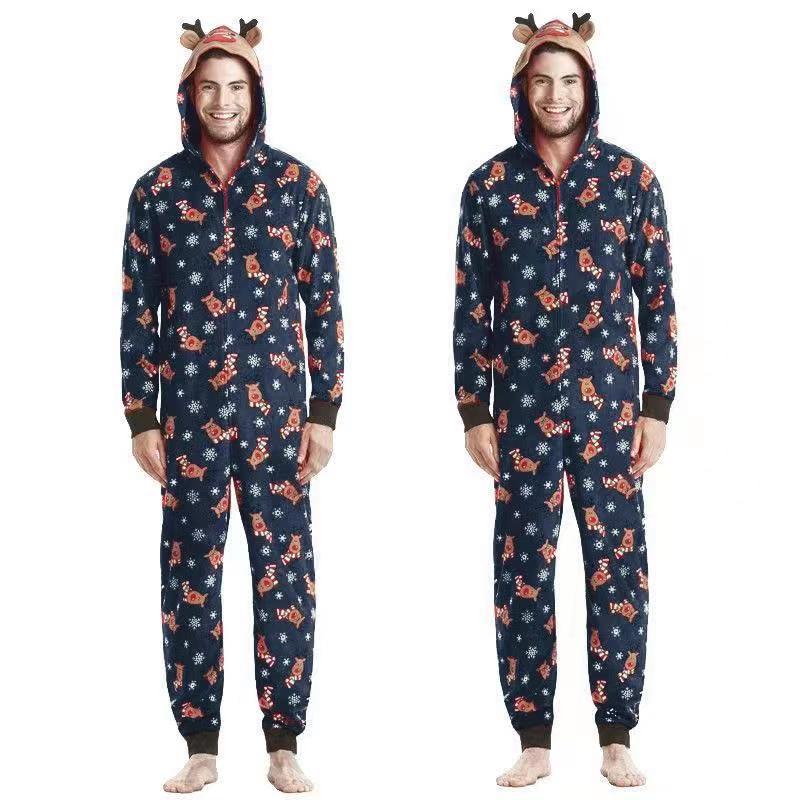 Family Christmas Hooded Romper