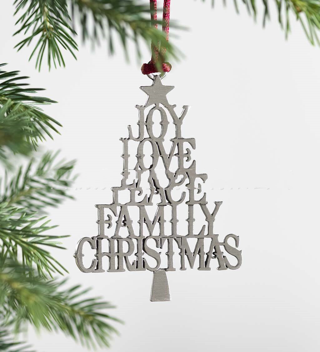 Tin Christmas Tree Pendant Ornament
