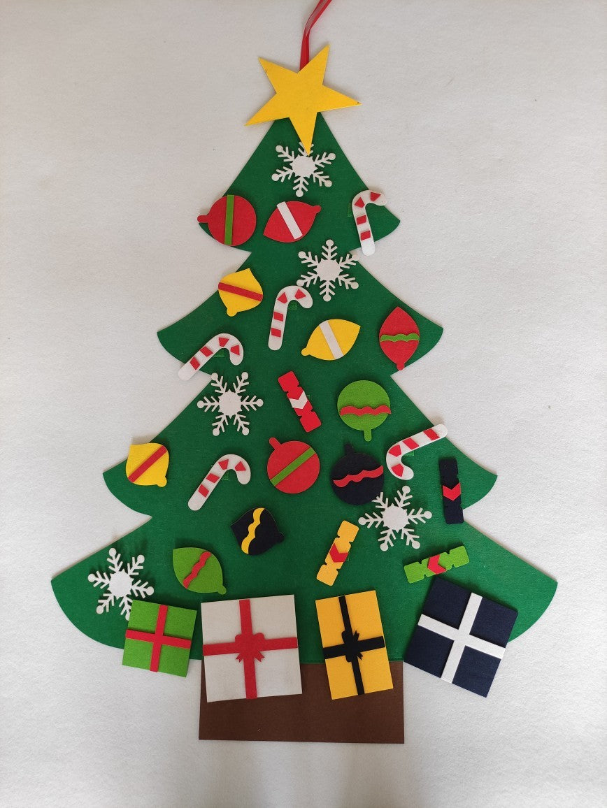 Kids' DIY Christmas Tree Wall Decoration