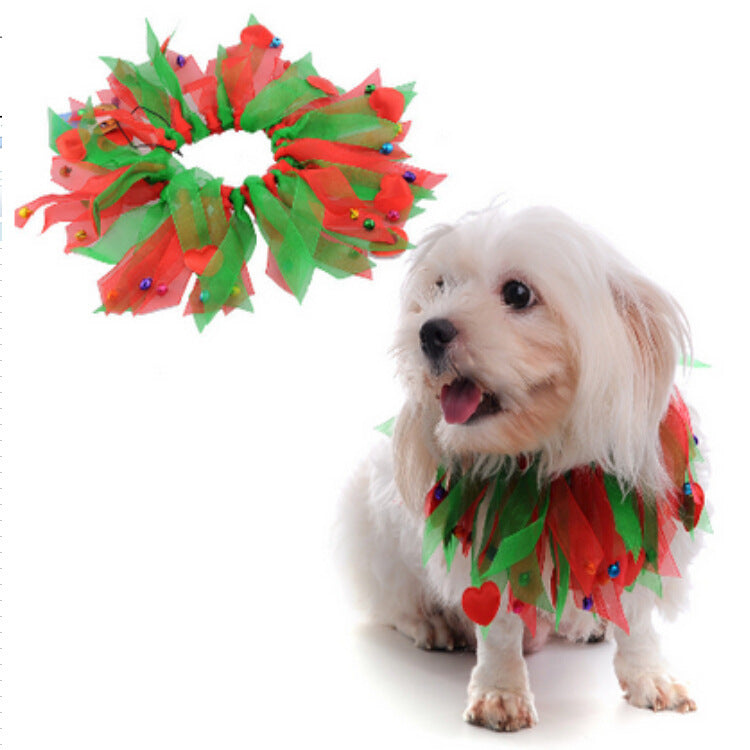 Christmas & Halloween Pet Hat and Collar Set
