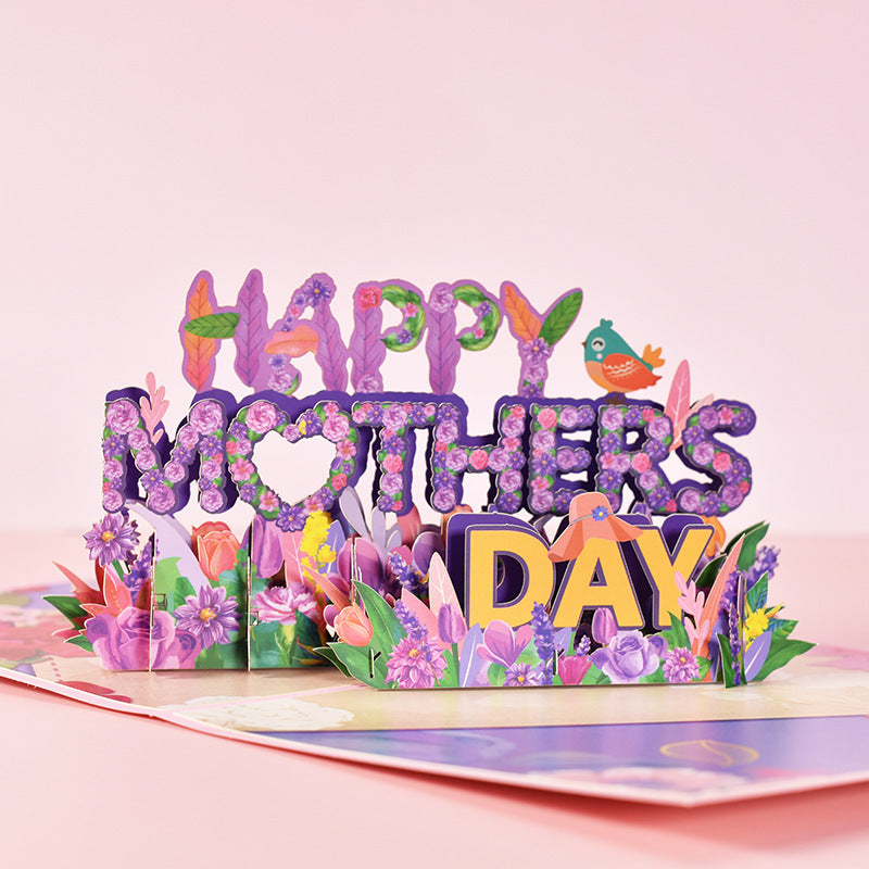 3D Pop-Up Flower Bouquet Greeting Card
