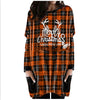 Christmas Check Print Oversized Long Sleeve T-Shirt
