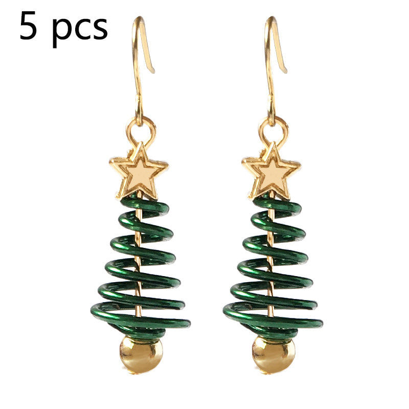 Christmas Tree Star Earrings