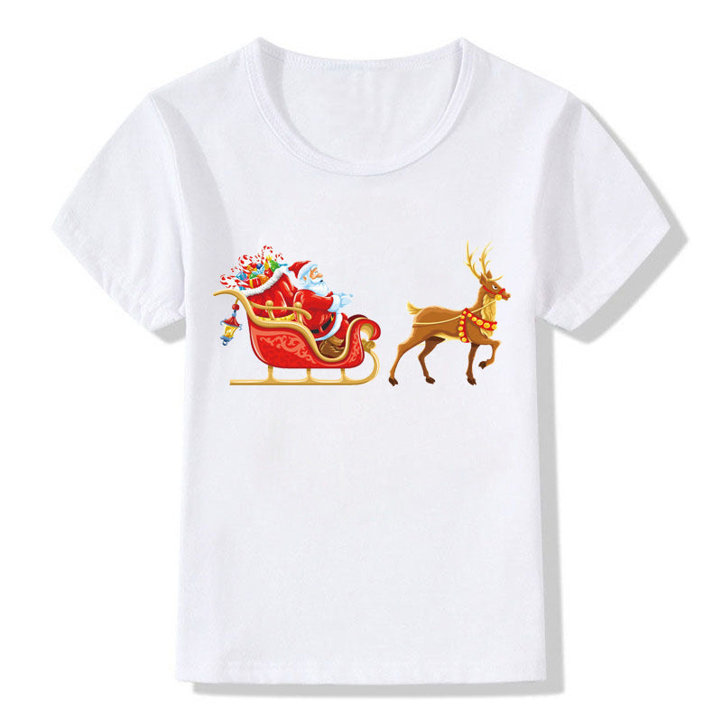 Kids' Cute Christmas Cartoon T-Shirt