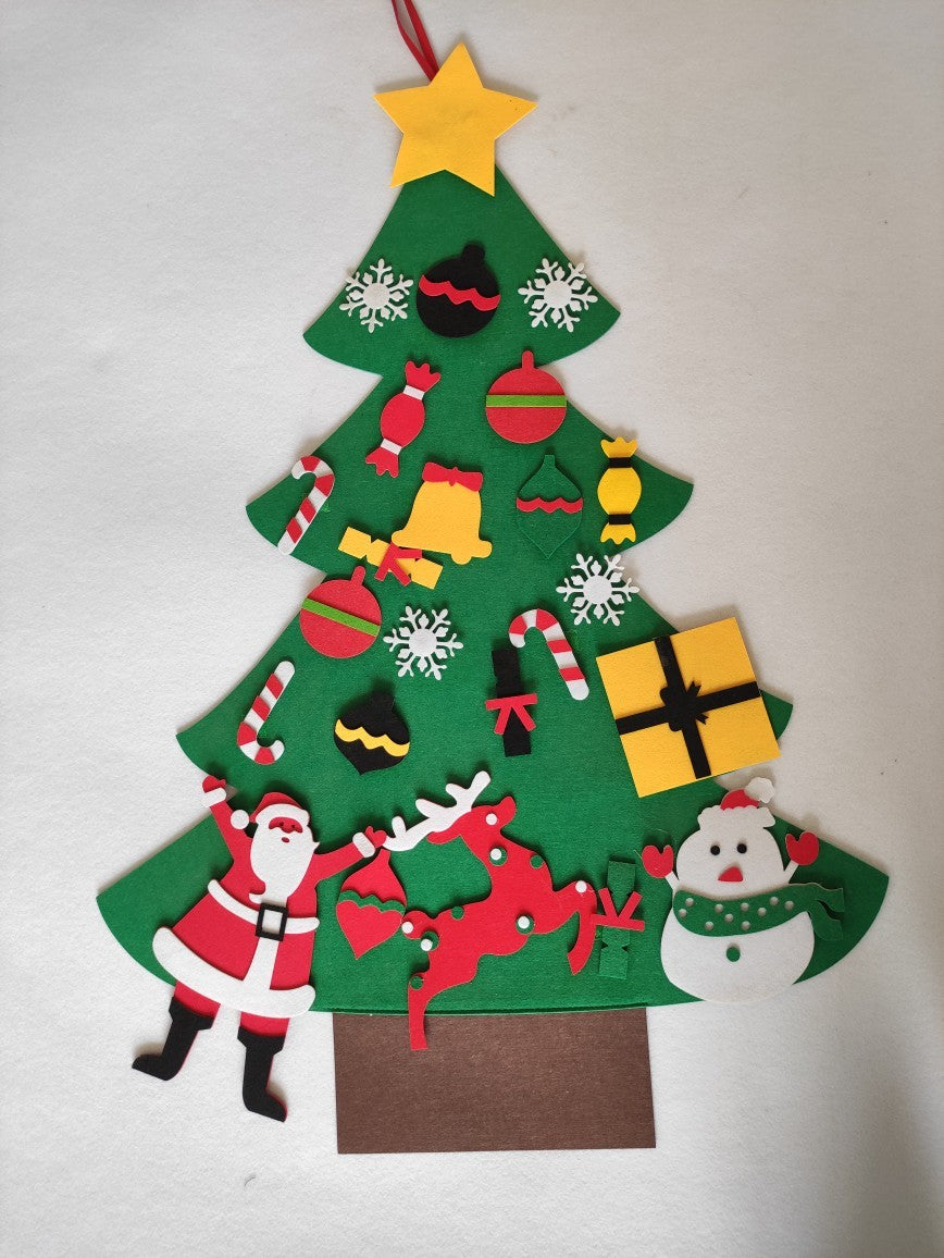 Kids' DIY Christmas Tree Wall Decoration