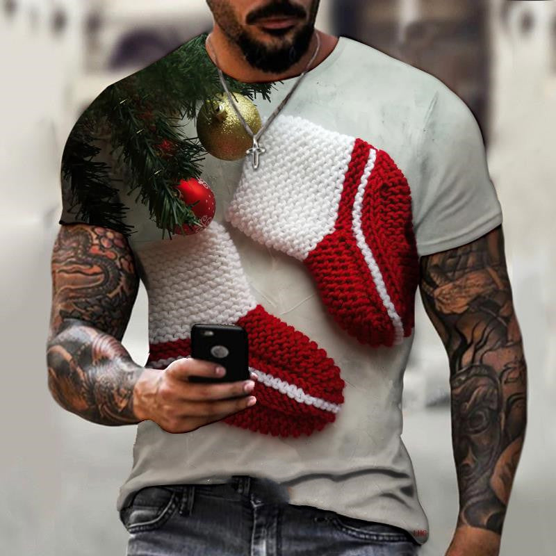 Men's 3D Christmas Print T-Shirt