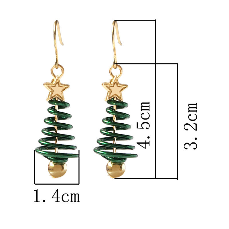 Christmas Tree Star Earrings