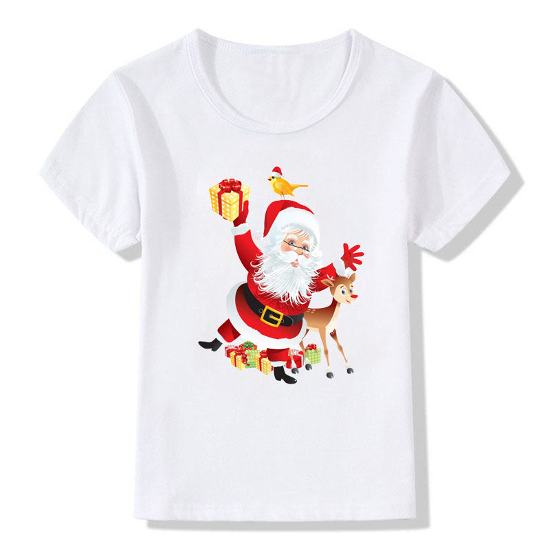 Kids' Cute Christmas Cartoon T-Shirt