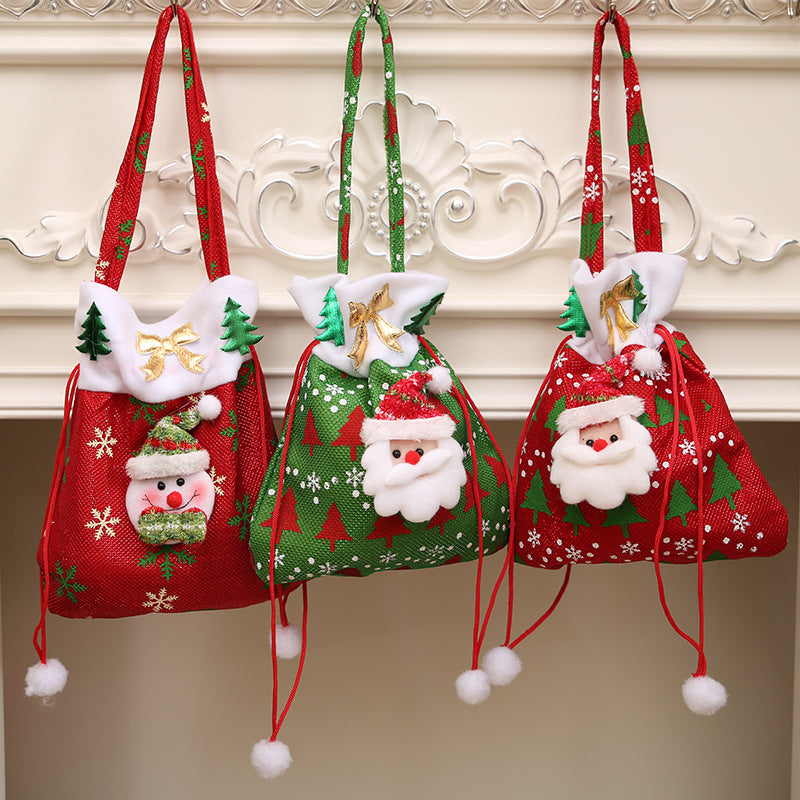 Christmas Drawstring Gift Bags