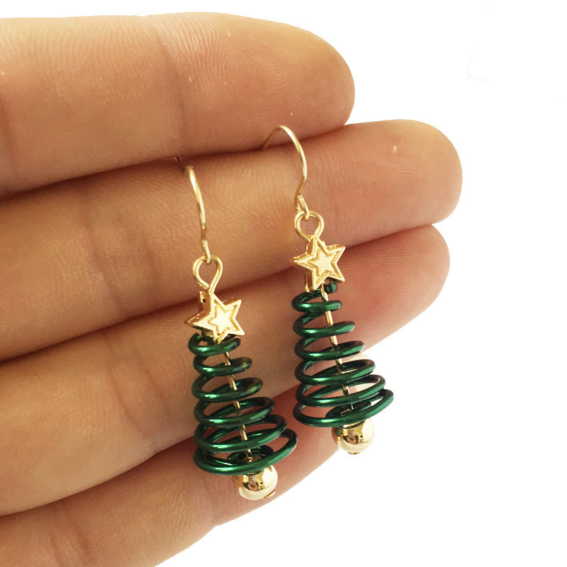 Christmas Tree Star Earrings