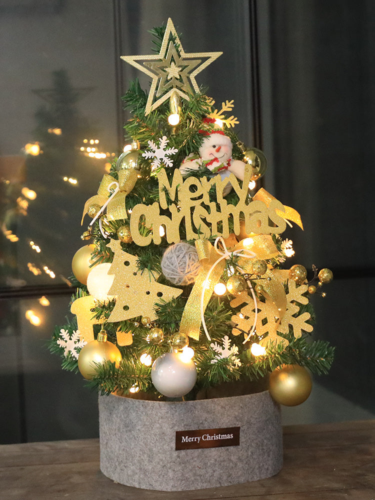 60cm Pre-Decorated Mini Christmas Tree with Lights