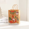 Christmas Kraft Paper Gift Bag with Rope Handle