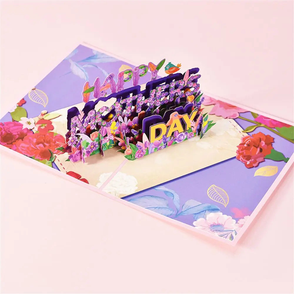 3D Pop-Up Flower Bouquet Greeting Card